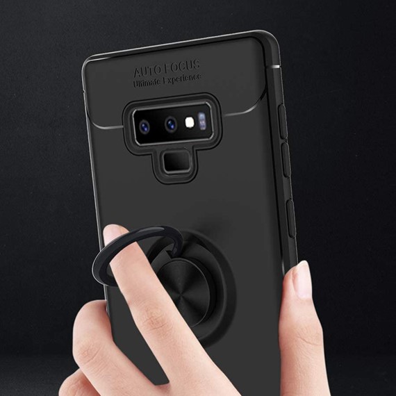 Samsung Galaxy Note 9 CaseUp Finger Ring Holder Kılıf Siyah Rosegold 3